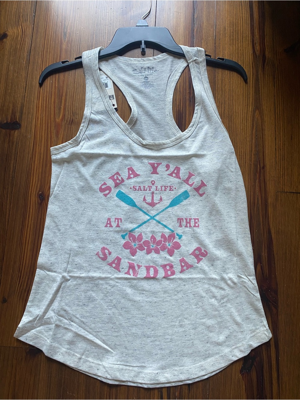 Salt Life Women's See Y’All At The Sandbar Razorback Tank Top NWT S